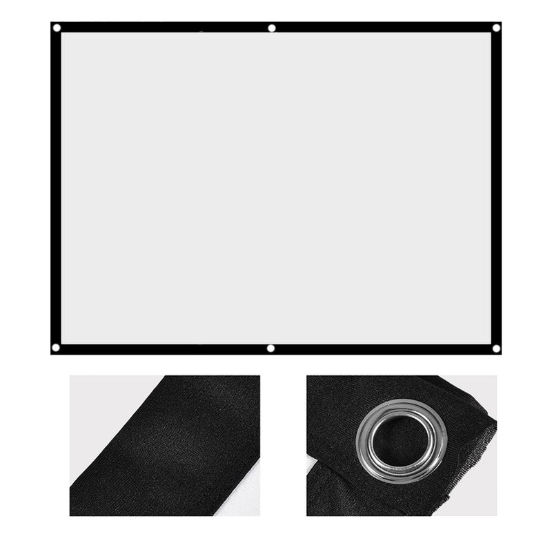 Eboxer 72inch HD Anti Crease Portable Projection Screen,Foldable Non Crease White Projector Curtain Projection Screen,for Wall/Bound onto a Frame,Support Double Sided Projection for Home/Open air - Image 2